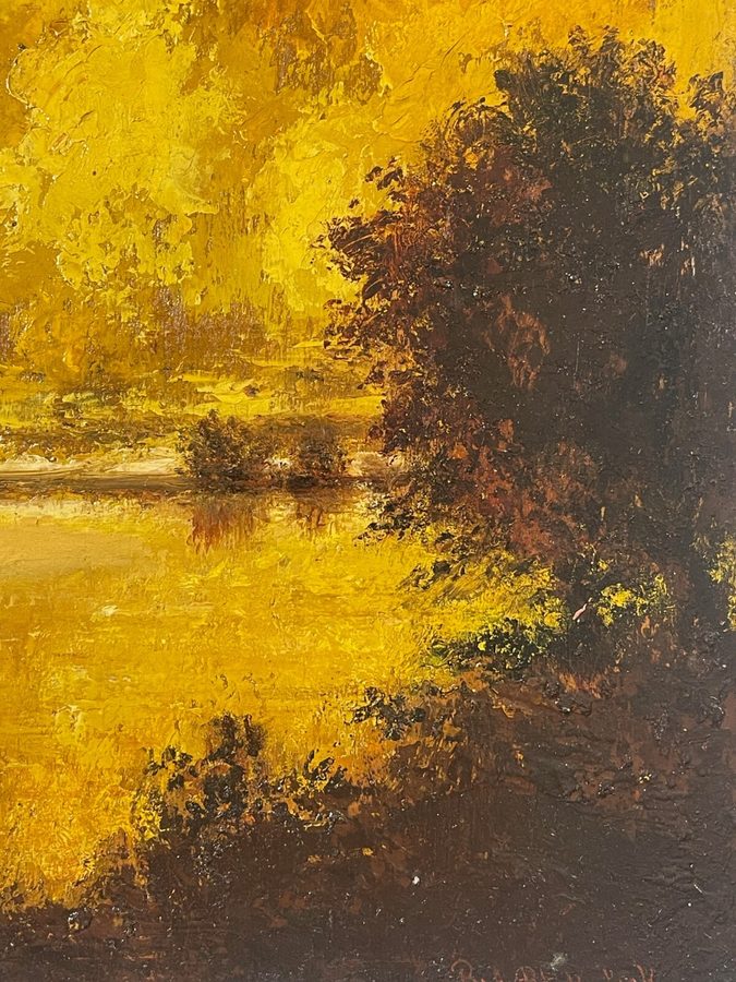 Плата Hudson River School Artist Ralph Albert Blakelock (1845-1919) Oil On Board — фото лота 2