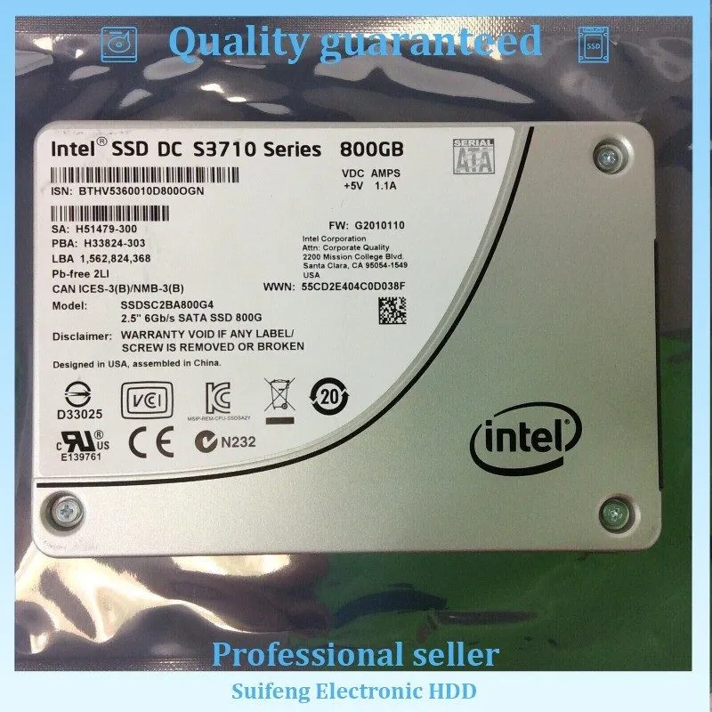 SSD-накопитель Intel DC S3710 Series 800GB SSD 2.5" SATA 6Gb/s Enterprise Solid