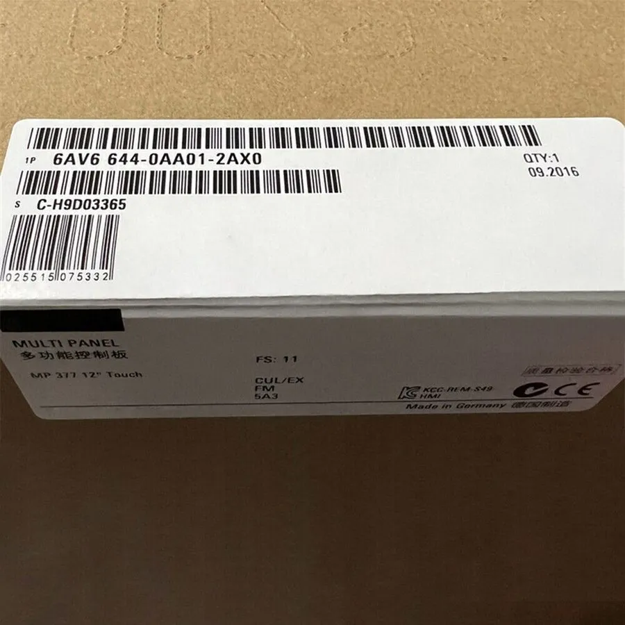 Панель оператора SIEMENS MP 377 12" TOUCH PANEL 6AV6644-0AA01-2AX0 HMI 6AV6 644-