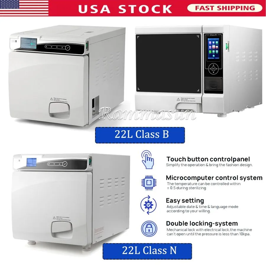 Стерилизатор 17L/22L Dental Autoclave Steam Sterilizer Medical Class B/N with Pr