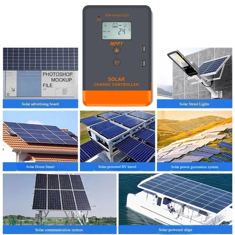 Аккумулятор 20A/30A/40A Auto Solar Charge Battery Regulator MPPT Solar Charge Co