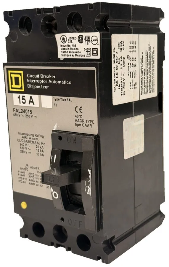 Автоматический выключатель Square D FAL24015 Molded Case Circuit Breaker 480V, 1