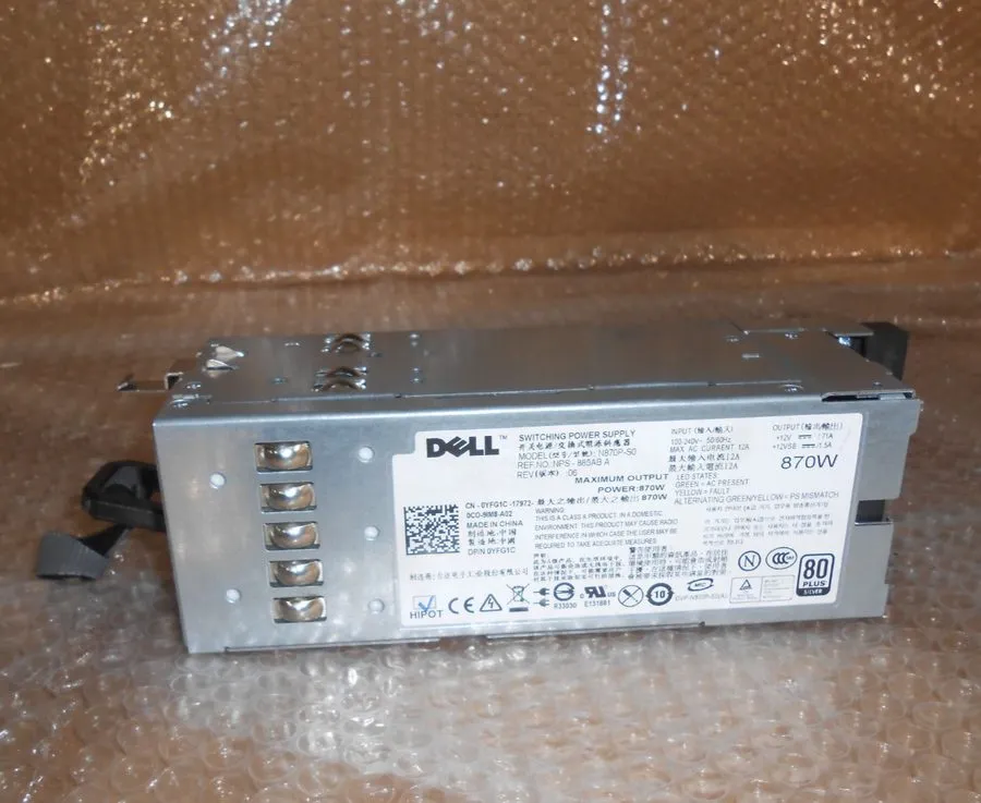 Блок питания SERVER POWER SUPPLY DELL 0YFG1C YFG1C 870WATT N870P-S0 POWEREDGE R7