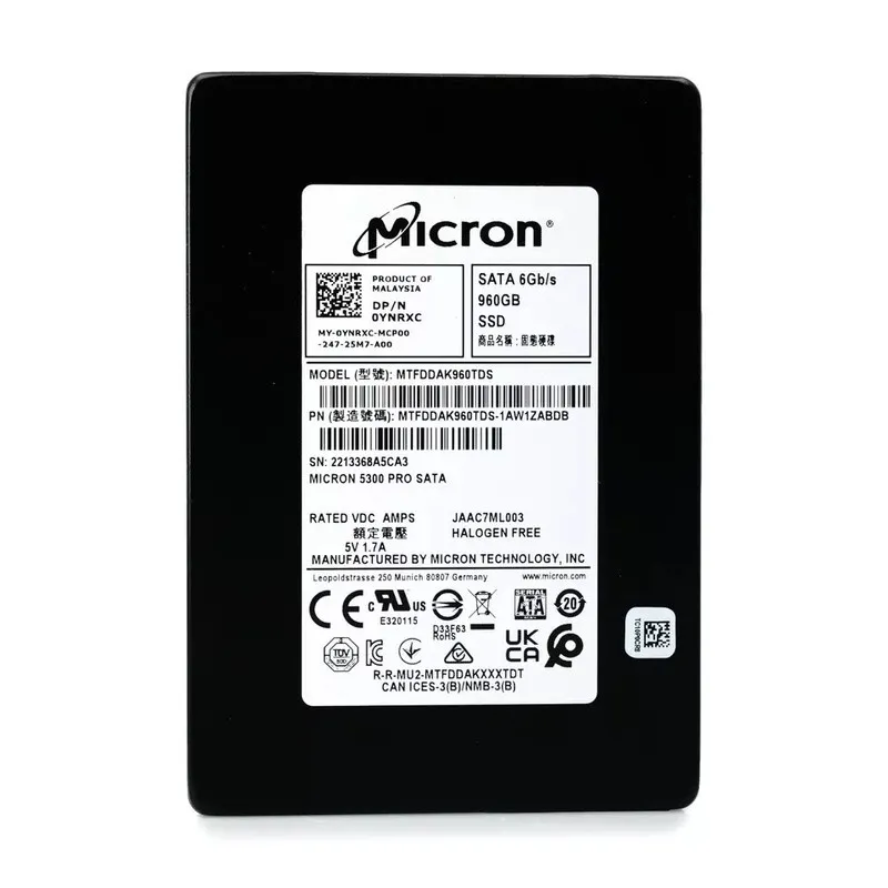 SSD-накопитель Micron Cisco 480G SATA M.2 5300PRO 2280 SSD 16-101278-02 MTFDDAV4