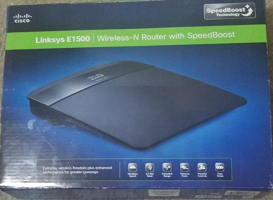Маршрутизатор Cisco Linksys E1500 Wireless-N Router w/ 4-Ports & Speed Boost Tec