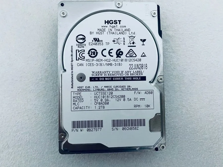 Сервер H.G.S.T 1.2TB HUC101812CS4200 10K 12Gb/s SAS 2.5'' Server Hard Drive