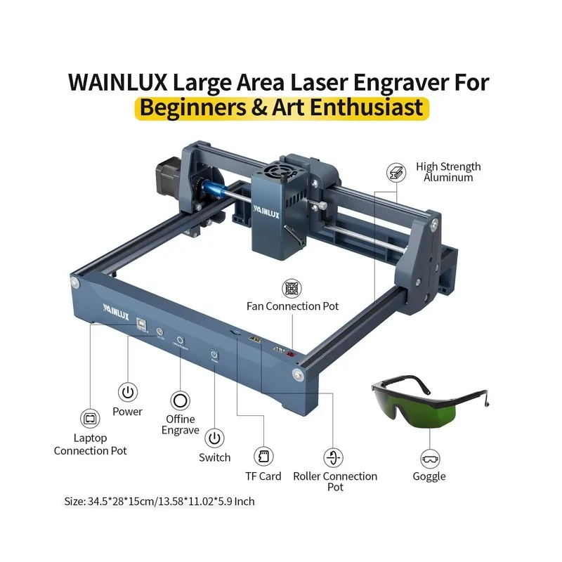 Лазерный гравёр Infrared Laser Engraver для Metal and Plastic, WAINLUX X2 With10 — фото лота 2