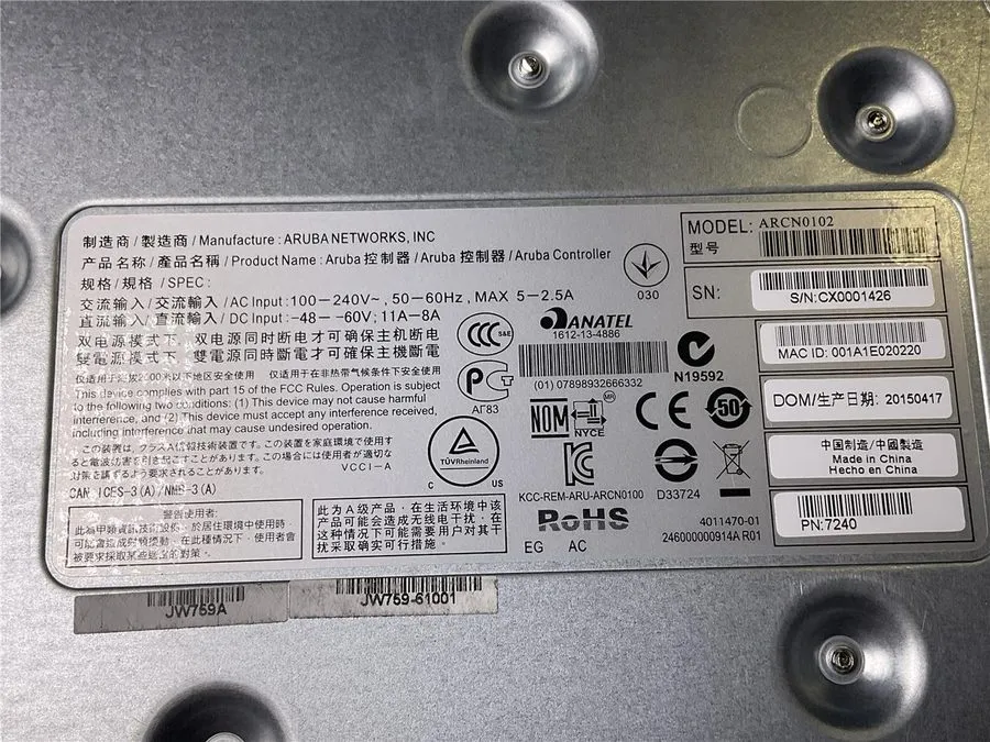 Точка доступа Wi-Fi JW759-61001 HPE/Aruba 7240 (RW) Mobility Controller — фото лота 2