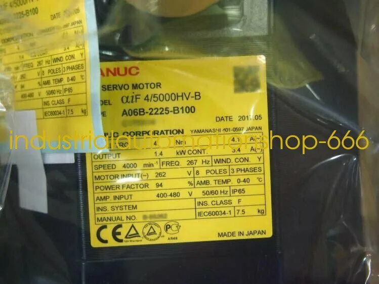 Серводвигатель FANUC A06B-2225-B100 AC servo motor