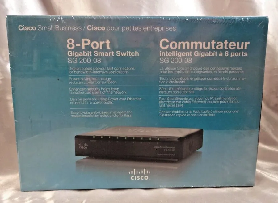 Коммутатор CISCO SMALL BUSINESS SG 200-08 GIGABIT SMART SWITCH W/POWER 8 PORT