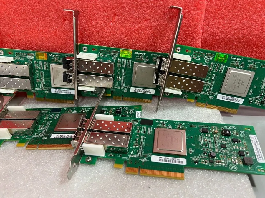Контроллер QLogic QLE2562 2-Port 8Gb PCIe Fiber Channel FC HBA W/5 sfp's