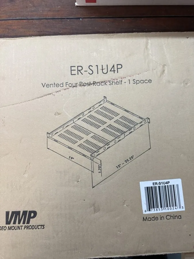 Стойка/шкаф Video Mount Products Er-S1u4p-2240 Rack Shelf, Black, 150Lb Cap, Pow
