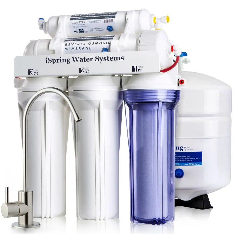 Насос iSpring RCC7 5-Stage 75GPD Reverse Osmosis Water Filter System RO Filtrati