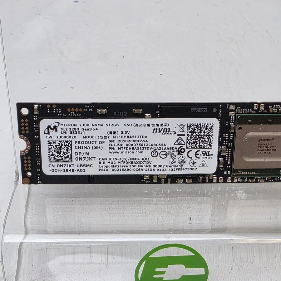 SSD-накопитель Micron 2300 512GB M.2 2280 NVMe PCIe Gen3 x4 SSD MTFDHBA512TDV