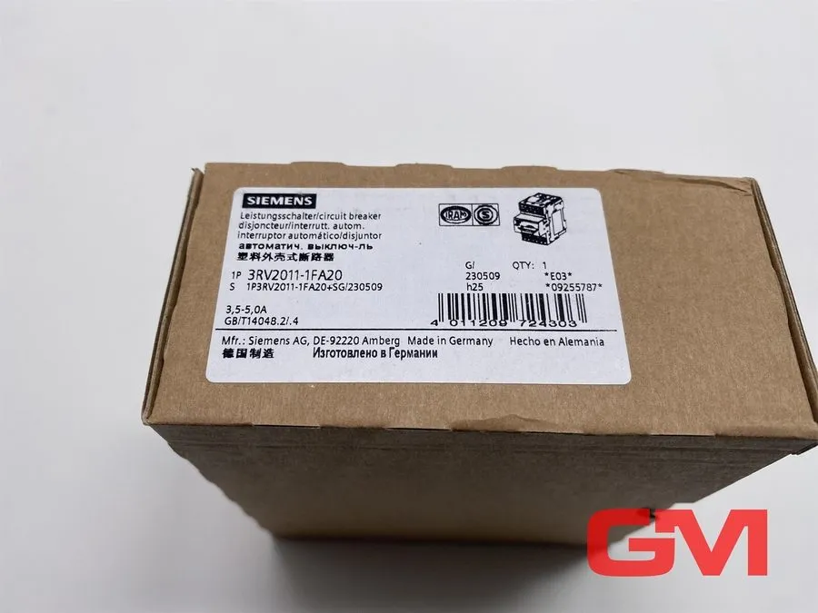 Автоматический выключатель SIEMENS SIRIUS 3RV2011-1FA20 3P 3.5-5A Motor Protecti