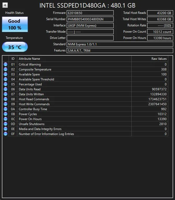 SSD-накопитель Intel SSDPED1D480GA 480GB SSD NVME PCIE Gen3 900P Series Intel Op — фото лота 2