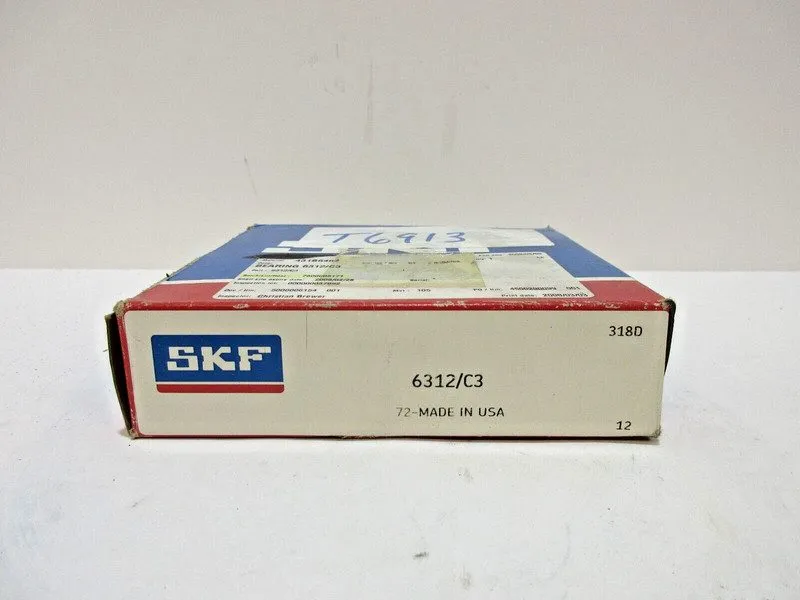 Подшипник 1X SKF 6312/C3 single row deep groove ball bearing