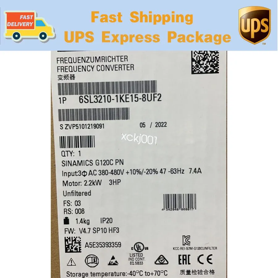 Частотный преобразователь Siemens 6SL3210-1KE15-8UF2 SINAMICS G120C RATED POWER 