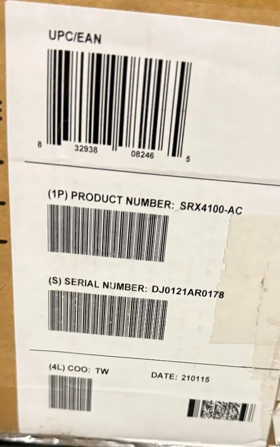 Межсетевой экран Juniper Networks SRX4100-AC 8 Port 10G SFP+ Service Gateway App