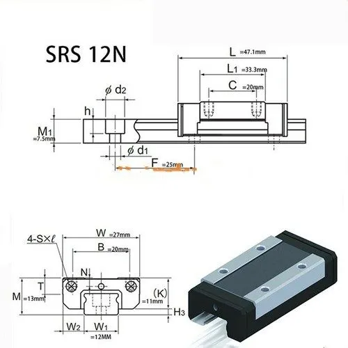 Оборудование ЧПУ THK SRS12N Linear Slide Block Bearing
