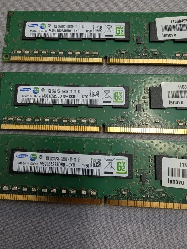 Модуль памяти Samsung 4GB 2Rx8 PC3-12800E-11-12-E3 UDIMM server ram m391b5273dh0