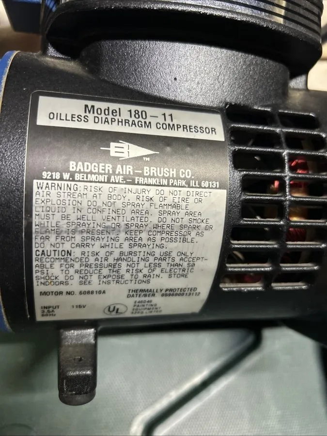 Трубопроводная арматура BADGER Air-Brush Co. 180-11 COMPRESSOR With Pressure Reg — фото лота 1