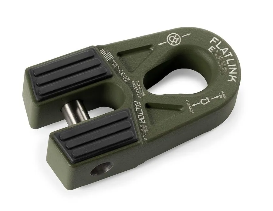 Такелажная скоба Factor 55 00080-14 Flatlink E Winch Shackle Mount Green — фото лота 1