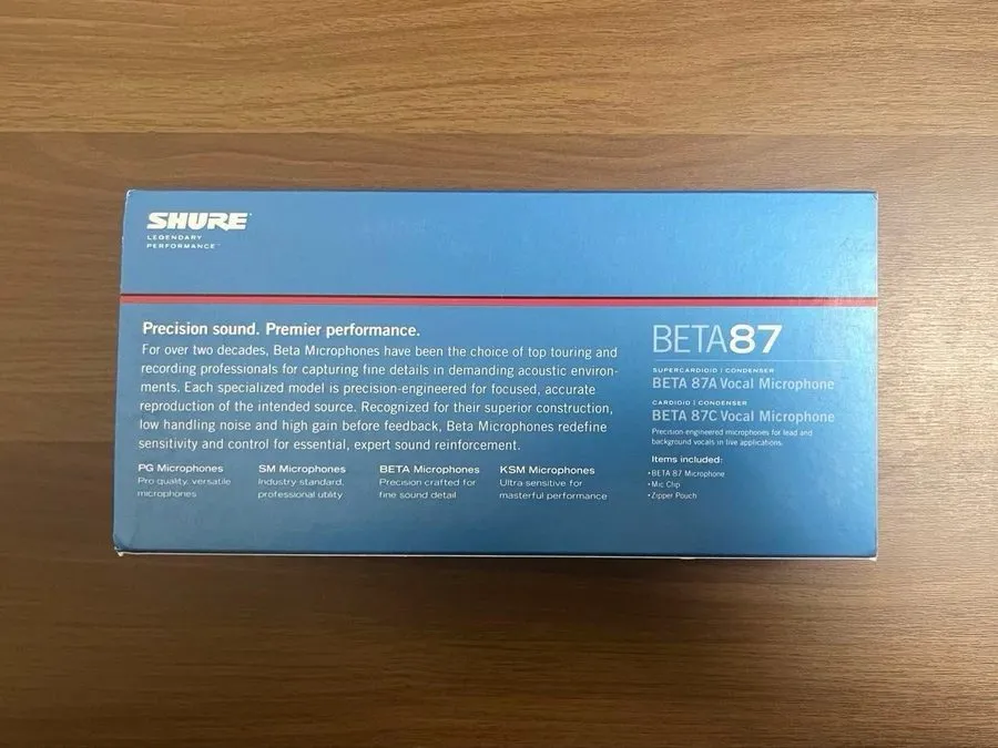 Микрофон SHURE BETA87C Condenser Vocal Microphone with Holder — фото лота 1