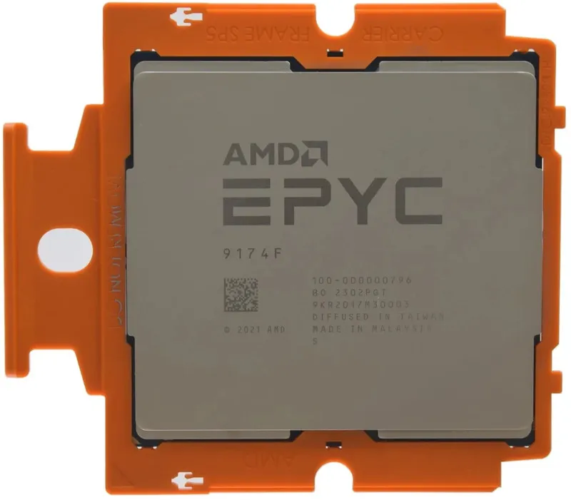 Процессор AMD EPYC 9174F Genoa 16-Core 4.1GHz SP5 256MB ZEN4 Processor CPU 100-0