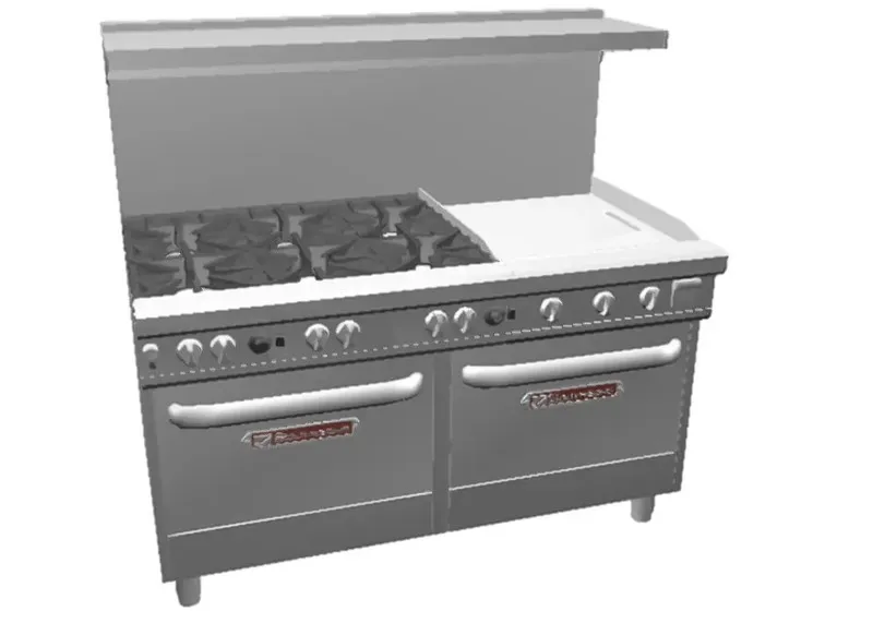 Гриль Southbend 4601DD-2GL Ultimate 60" Commercial Range 6 Burners & 24" Left Gr — фото лота 1