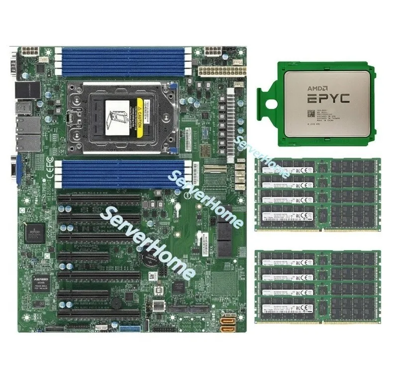 Процессор Supermicro H12SSL-i+AMD EPYC 7642 +4*32g 2666 DDR4=128g RAM
