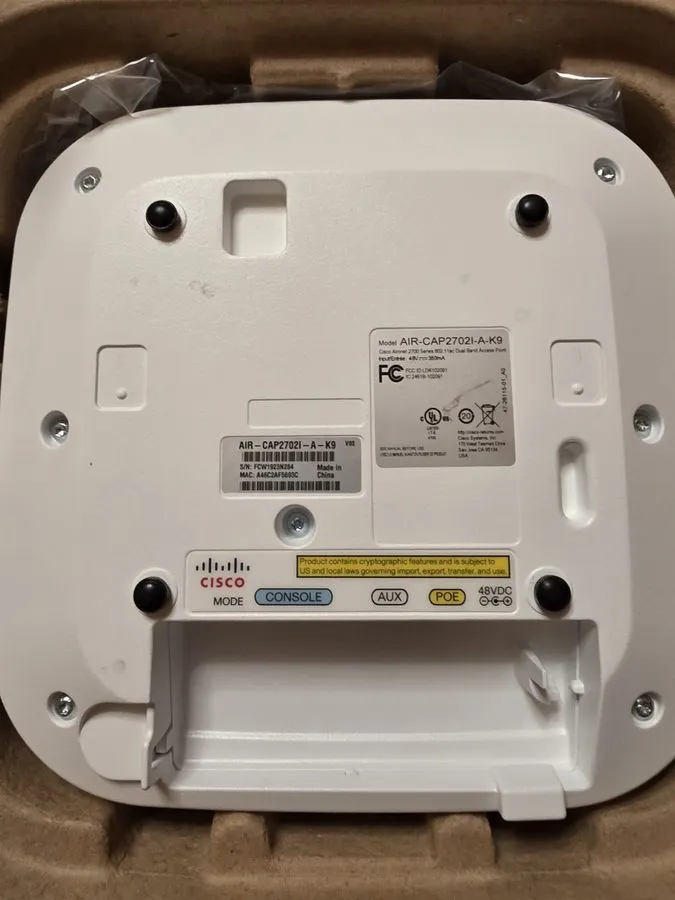 Точка доступа Wi-Fi Cisco AIR-CAP27021-A-K9 802.11ac Dual Band Access Point — фото лота 1