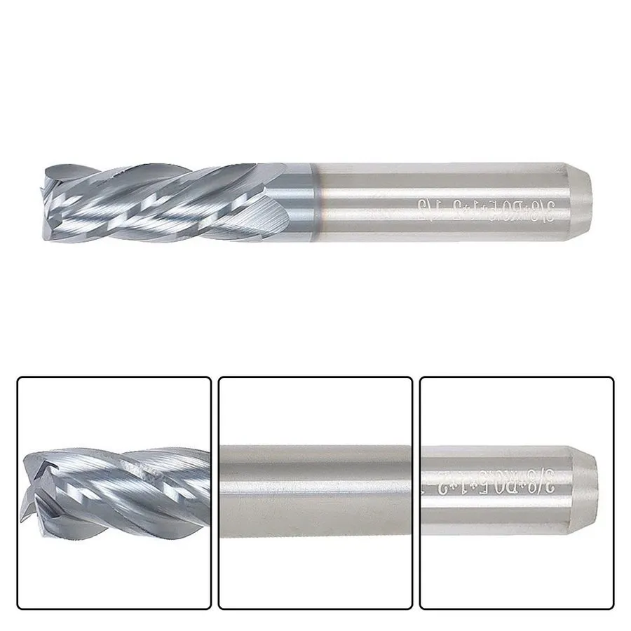 Режущий инструмент 3/8" 4 Flute 1" LOC 2-1/2-In OAL Variable Helix Carbide End M — фото лота 2