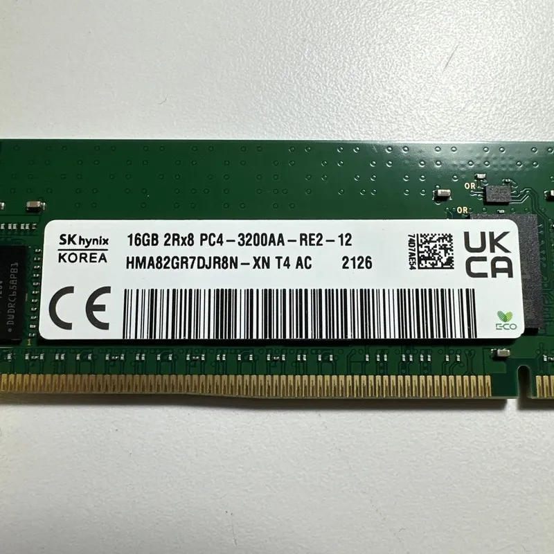 Модуль памяти SK Hynix 16GB DDR4-3200MHz 2Rx8 ECC RDIMM Server RAM HMA82GR7DJR8N