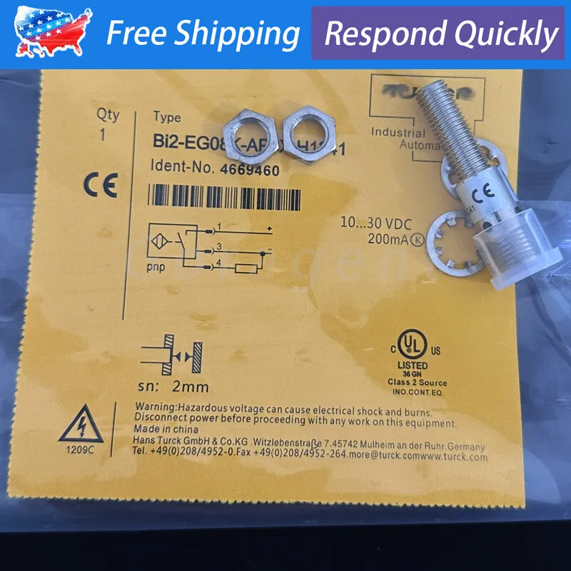 Датчик приближения Turck BI2-EG08K-AP6X-H1341 Inductive Proximity Sensor, 2mm, 1 — фото лота 1