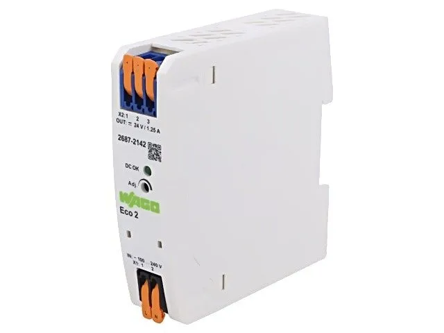 Блок питания WAGO 2687-2142 Eco2 24VDC 30W 120/240VAC DIN Rail Power Supply