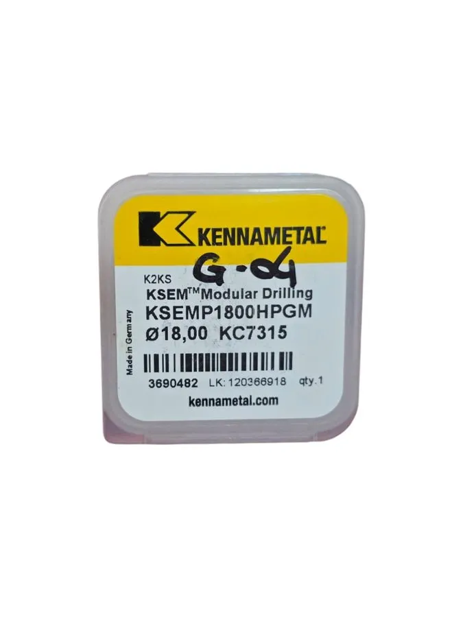 Режущий инструмент Kennametal KSEMP1800HPGM KC7315 18mm Carbide Drilling Insert