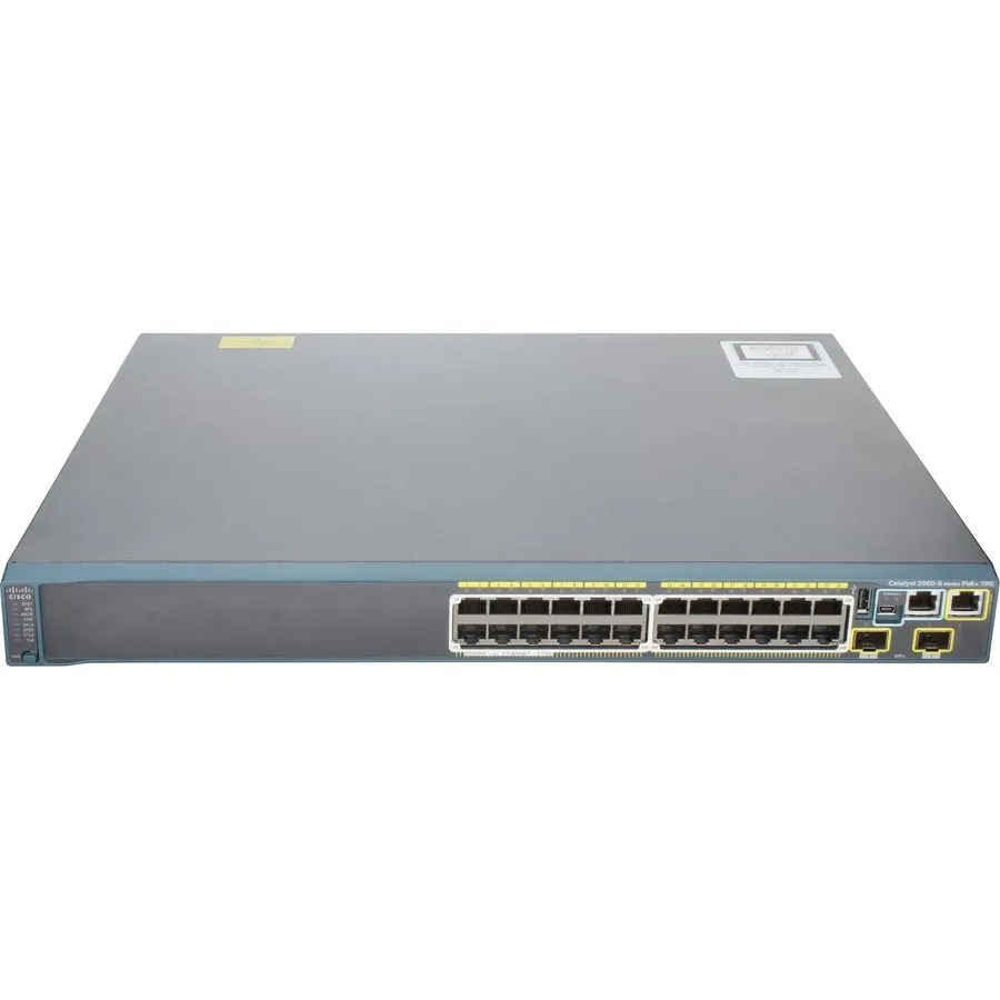 Коммутатор Cisco 2960-X Series 24 Port 370W PoE+ Switch, WS-C2960X-24PD-L