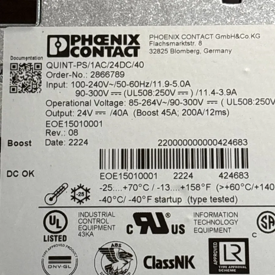 Блок питания Phoenix 2866789 QUINT-PS/1AC/24DC/40 Switching Power Supply
