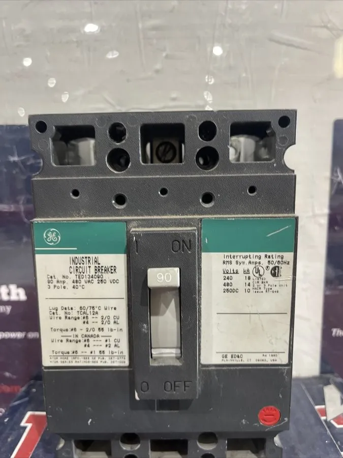 Автоматический выключатель TED134090 General Electric 90A 480V 3P Circuit Breake