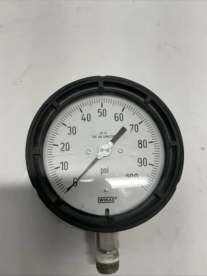 Трубопроводная арматура WIKA 0-100 PSI Pressure Gauge 316 SS Tube & Connection A — фото лота 1