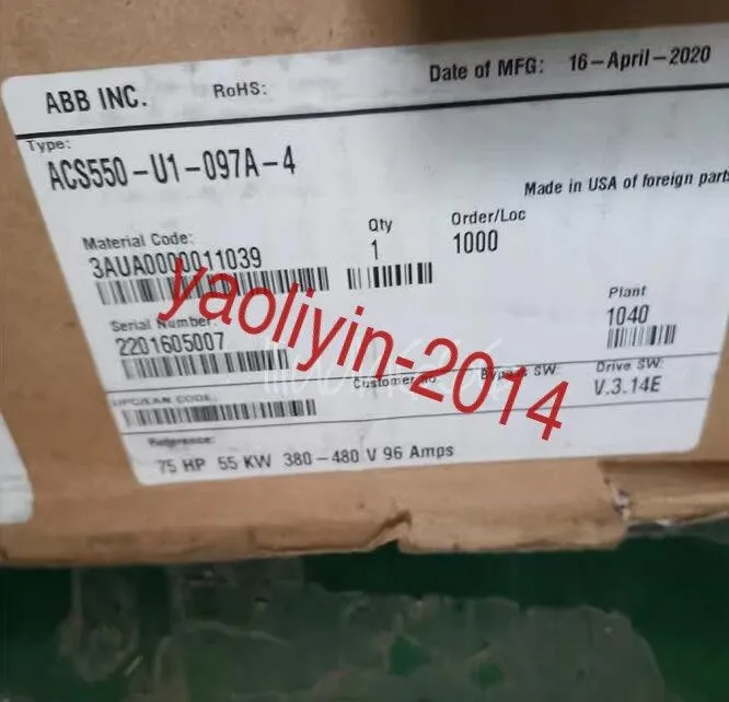 Частотный преобразователь ABB ACS550-U1-097A-4 No Keypad