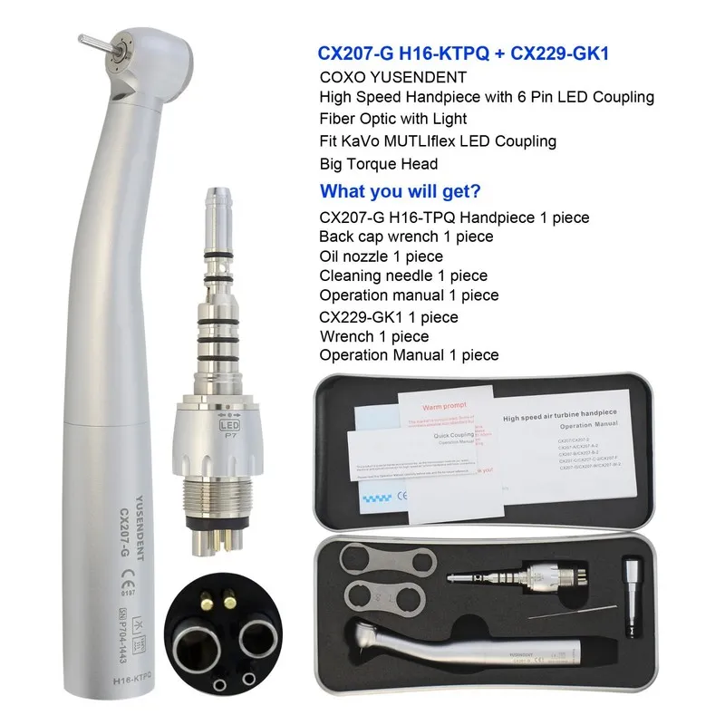 Оптический модуль COXO Dental Handpiece CX207-GK-TP Fiber Optic High Speed Turbi