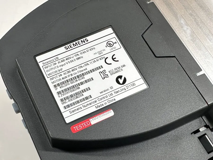 Частотный преобразователь Siemens Sinamics V20 Drive 380/480V 4 kW 5 hp 6SL3210-