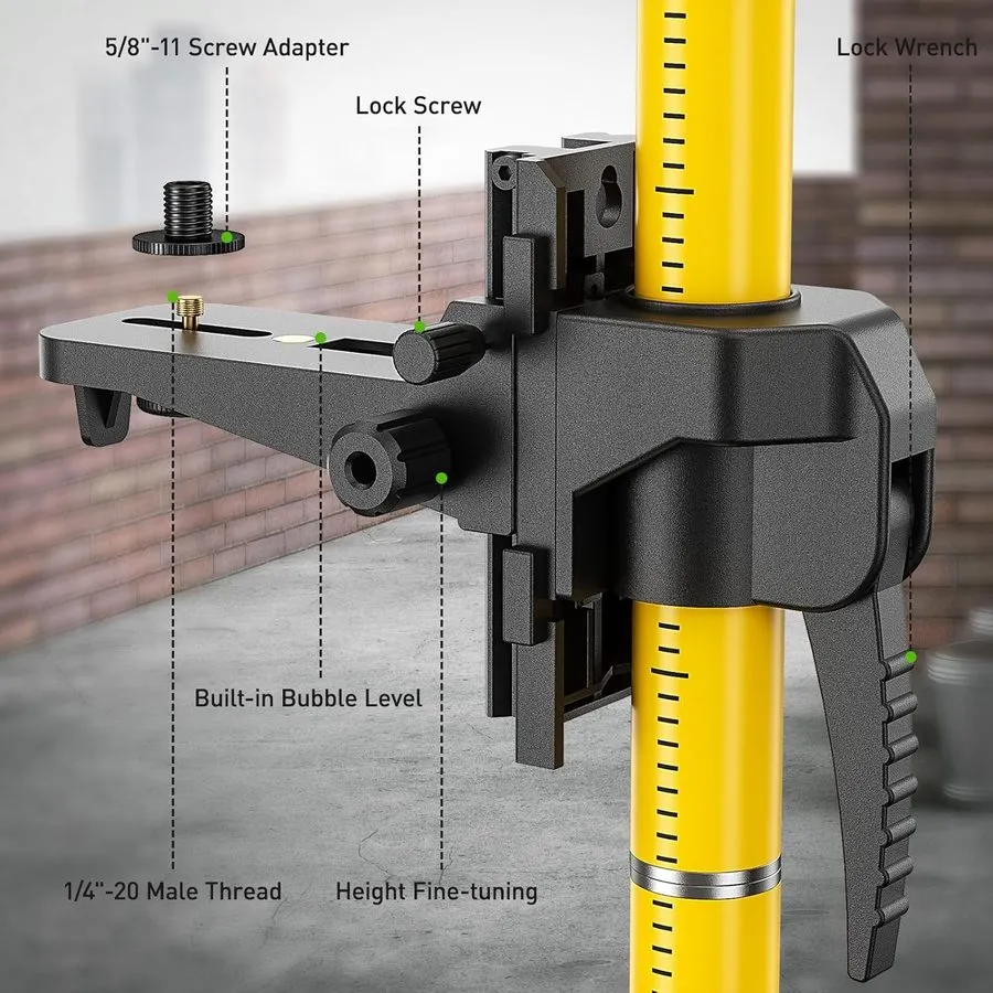 Нивелир 12 Ft./3.7M Professional Laser Level Pole with Tripod and 1/4-Inch by 20 — фото лота 2
