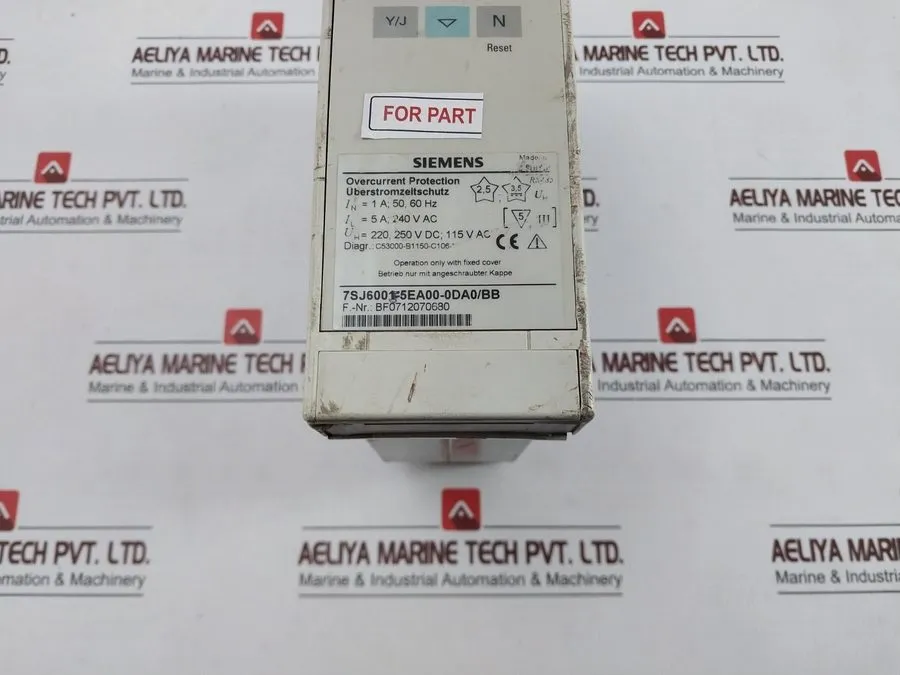 Реле защиты SIEMENS 7SJ6001-5EA00-0DA0/BB Over Current Protection Relay 240VAC