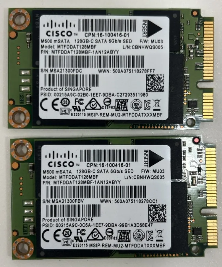 SSD-накопитель Micron MTFDDAT128MBF M600 mSATA 128GB SATA 6Gb/s Solid State Driv