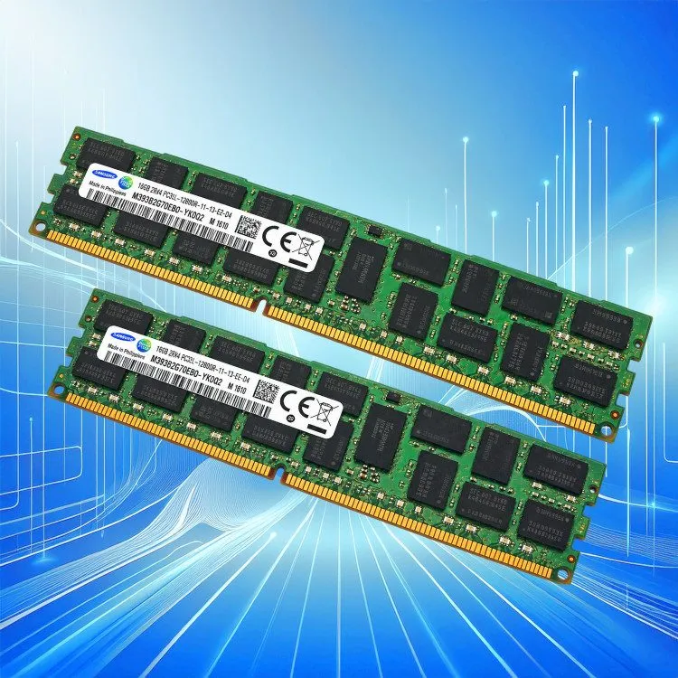 Модуль памяти RAM DDR3 RDIMM ECC 16GB 1600MHz Samsung (M393B2G70EB0-YK0Q2) — фото лота 1