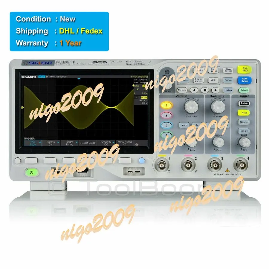 Осциллограф SIGLENT SDS1204X-E 4-CH 200MHz 1 GSa/s 14MB Super Phosphor Oscillosc