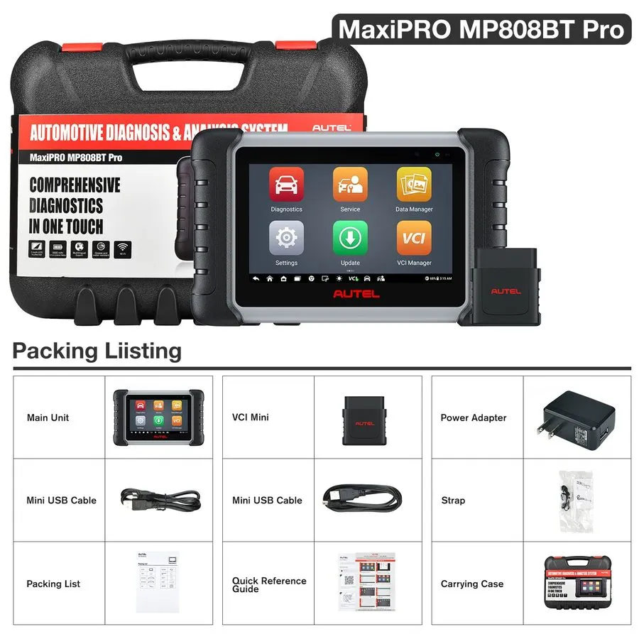 Диагностический сканер 2026 Autel Scanner MaxiPRO MP808BT PRO Automotive Diagnos